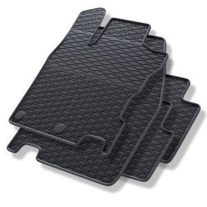 Tappetini auto in gomma compatibili con Nissan Qashqai II Crossover (2014-2021) - tappeti gomma - nero - 4 pz.