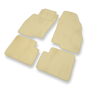 Premium tappetini auto in velluto compatibili con Fiat Grande Punto Hatchback, Van (2005-2012) - tappeti auto beige