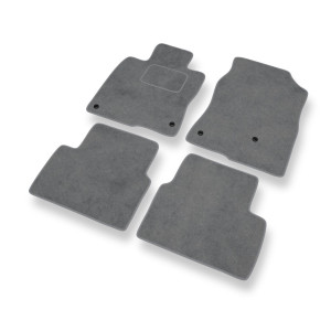 Premium tappetini auto in velluto compatibili con Honda Civic X Coupé, Hatchback, Berlina (2017-2021) 3 porte, 5 porte - tappeti auto grigio
