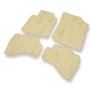 Premium tappetini auto in velluto compatibili con Citroen C1 II Hatchback (2014-2021) - tappeti auto beige