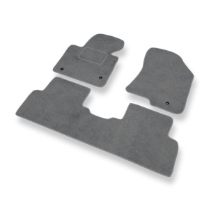 Premium tappetini auto in velluto compatibili con Kia Carens IV Monovolume (2013-2019) - tappeti auto grigio