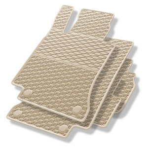 Tappetini auto in gomma compatibili con Mercedes-Benz Classe C W205 Station Wagon, Berlina (2013-2021) - tappeti gomma - beige - 4 pz.