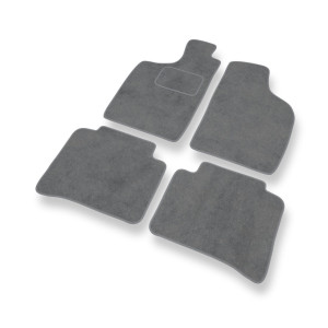 Premium tappetini auto in velluto compatibili con Nissan Navara D22 Pick-Up (1997-2005) - tappeti auto grigio