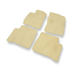 Premium tappetini auto in velluto compatibili con Mitsubishi Outlander I SUV (2001-2006) - tappeti auto beige