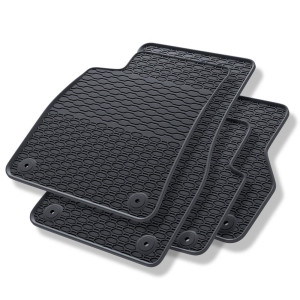 Tappetini auto in gomma compatibili con Audi A7 C8 Sportback (2017-....) - tappeti gomma - nero - 4 pz.