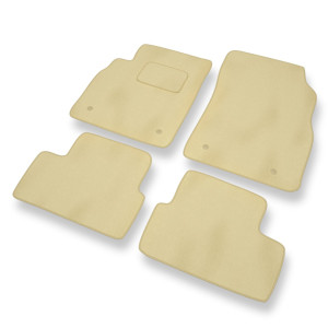 Premium tappetini auto in velluto compatibili con Chevrolet Cruze Hatchback, Station Wagon, Berlina (2008-2016) - tappeti auto beige