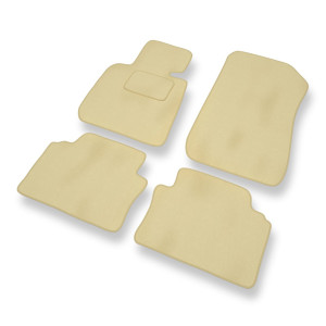 Premium tappetini auto in velluto compatibili con BMW 3 M3 IV E90 Berlina (2007-2013) - tappeti auto beige
