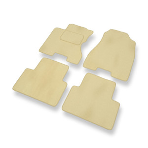 Premium tappetini auto in velluto compatibili con Renault Koleos I SUV (2008-2015) - tappeti auto beige