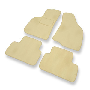 Premium tappetini auto in velluto compatibili con Daewoo Lanos Hatchback, Berlina (1997-2008) - tappeti auto beige