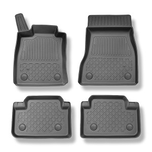 Tappetini Auto in TPE compatibili con BMW 5 G60, G61 Berlina, Touring (10.2023-....) - tappeti auto neri