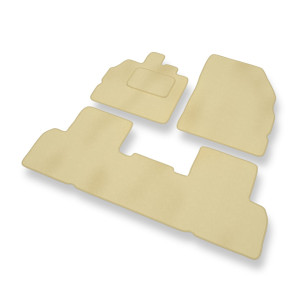 Premium tappetini auto in velluto compatibili con Renault Scenic III Monovolume (2009-2016) - tappeti auto beige