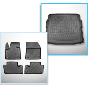 Completo di tappetini e tappetino per bagagliaio TPE per: DS 7 Crossback 01.2019-2022 (SUV) - anche per la versione ibrida E-Tense; non per modelli c