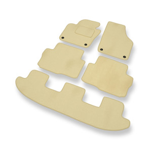 Premium tappetini auto in velluto compatibili con Seat Alhambra II Van (2010-2020) - tappeti auto beige