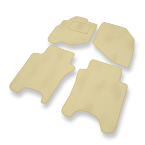 Premium tappetini auto in velluto compatibili con Honda Jazz II Hatchback (2002-2008) - tappeti auto beige