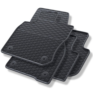 Tappetini auto in gomma compatibili con Volkswagen Tiguan III Crossover (2024-....) - tappeti gomma - nero - 4 pz.