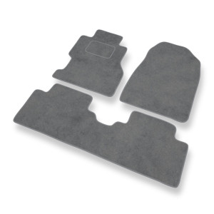 Premium tappetini auto in velluto compatibili con Honda Civic VII Coupé, Hatchback, Berlina (2001-2005) 3 porte, 4 porte - tappeti auto grigio