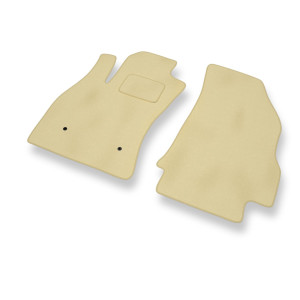 Premium tappetini auto in velluto compatibili con Fiat Doblo II Van (2009-2016) - tappeti auto beige