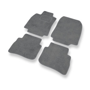 Premium tappetini auto in velluto compatibili con Nissan Tiida I C11 Hatchback, Berlina (2004-2012) - tappeti auto grigio