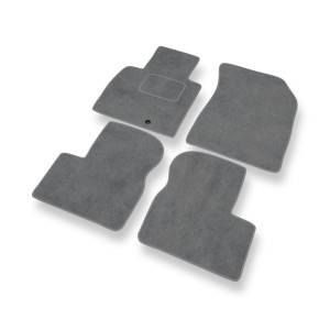 Premium tappetini auto in velluto compatibili con Nissan Micra IV Hatchback (2010-2017) - tappeti auto grigio