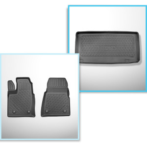 Completo di tappetini e tappetino per bagagliaio TPE per: Ford Tourneo Custom 02.2018-06.2023 (Van)