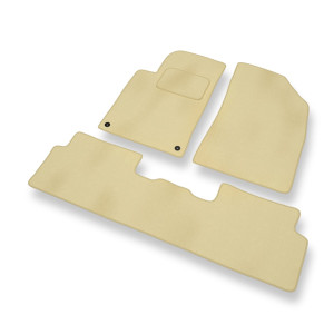 Premium tappetini auto in velluto compatibili con Peugeot 508 Liftback, Berlina, SW (2011-2017) - tappeti auto beige