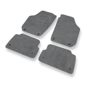 Premium tappetini auto in velluto compatibili con Skoda Fabia II Hatchback, Station Wagon (2007-2014) - tappeti auto grigio
