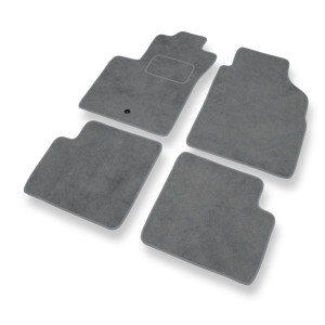 Premium tappetini auto in velluto compatibili con Fiat 500 Hatchback (2007-2012) - tappeti auto grigio