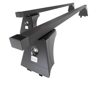 Barre portatutto in acciaio compatibili con Hyundai i40 Station Wagon (2015-2018) - corrimano integrati - portapacchi auto colore nero - portabagagli