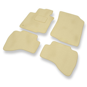 Premium tappetini auto in velluto compatibili con Peugeot 107 I Hatchback (2005-2013) - tappeti auto beige