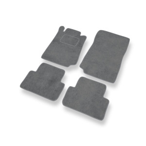 Premium tappetini auto in velluto compatibili con Mercedes-Benz CLK A208, C208 Coupé (1996-2003) - tappeti auto grigio