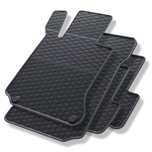 Tappetini auto in gomma compatibili con Mercedes-Benz Classe C W204 Station Wagon, Berlina (2006-2014) - tappeti gomma - nero - 4 pz.
