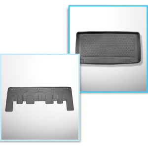 Completo di tappetini e tappetino per bagagliaio TPE per: Ford Tourneo Custom 02.2018-06.2023 (Van)