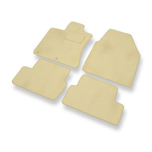 Premium tappetini auto in velluto compatibili con Nissan Qashqai I Crossover (2007-2013) - tappeti auto beige