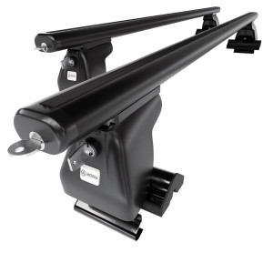 Barre portatutto in alluminio compatibili con Daewoo Musso SUV (2000-2005) - senza punti di fissaggio di serie - portapacchi auto colore nero - porta