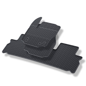 Tappetini auto in gomma compatibili con Ford S-Max I Monovolume (2006-2015) - tappeti gomma - nero - 3 pz.