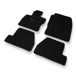 Premium tappetini auto in velluto compatibili con Ford Focus III Hatchback, Station Wagon, Berlina (2010-2018) - tappeti auto nero
