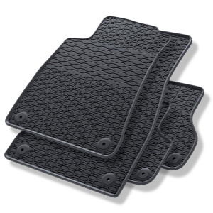 Tappetini auto in gomma compatibili con Audi A4 B9 Avant, Berlina (2015-2023) - tappeti gomma - nero - 4 pz.