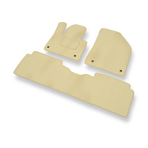 Premium tappetini auto in velluto compatibili con Citroen C5 III Berlina, Tourer (2008-2017) - tappeti auto beige