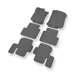 Premium tappetini auto in velluto compatibili con Mercedes-Benz Classe R W251 Van (2005-2012) - tappeti auto grigio