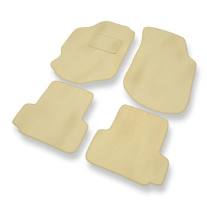 Premium tappetini auto in velluto compatibili con Ford Escort VI Hatchback, Cabriolet, Station Wagon, Berlina (1995-2000) - tappeti auto beige