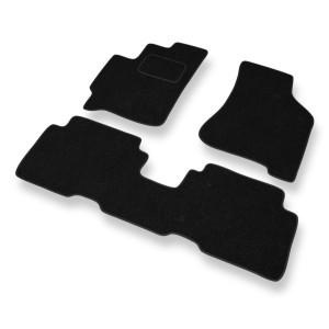 Tappetini in feltro compatibili con Kia Carens II Monovolume (2002-2006) - tappeti auto nero