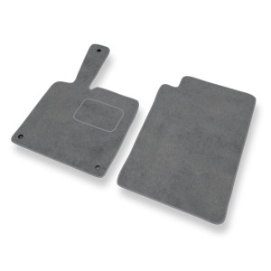 Premium tappetini auto in velluto compatibili con Smart ForTwo II Hatchback, Cabriolet (2007-2013) - tappeti auto grigio