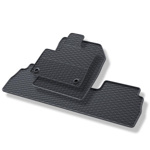 Tappetini auto in gomma compatibili con Peugeot Rifter Van (2018-....) - tappeti gomma - nero - 3 pz.