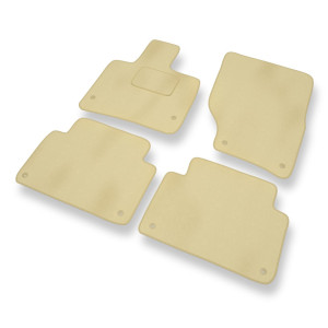 Premium tappetini auto in velluto compatibili con Audi Q7 I SUV (2005-2015) - tappeti auto beige