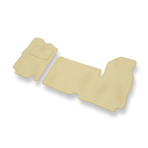 Premium tappetini auto in velluto compatibili con Renault Master II Van (1997-2010) 3 persona - tappeti auto beige
