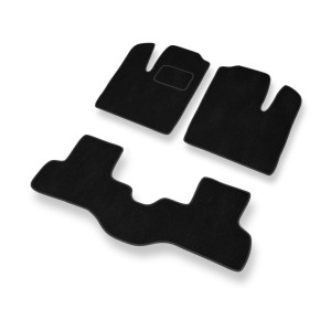 Premium tappetini auto in velluto compatibili con Fiat Doblo I Van (2000-2011) - tappeti auto nero