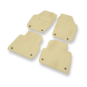 Premium tappetini auto in velluto compatibili con Skoda Roomster I Van (2006-2015) - tappeti auto beige