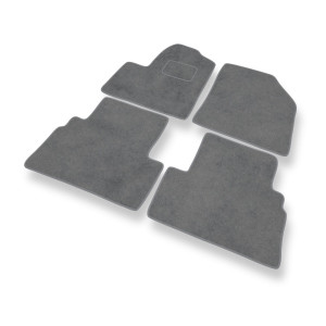 Premium tappetini auto in velluto compatibili con Ford Transit Connect Van (2003-2014) 5-persona - tappeti auto grigio
