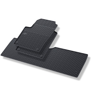 Tappetini auto in gomma compatibili con Volkswagen Sharan I Van (1995-2010) - tappeti gomma - nero - 3 pz.