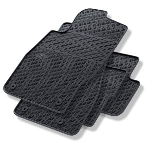 Tappetini auto in gomma compatibili con Opel Corsa E Hatchback, Van (2014-2019) - tappeti gomma - nero - 4 pz.